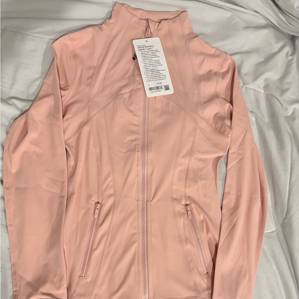 Pink lulu define jacket, size 4
